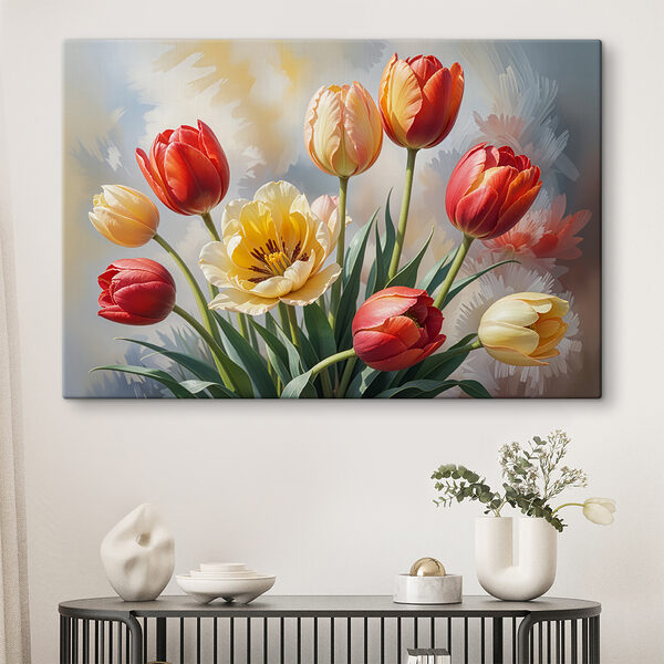 Skupina tulipánů ve váze Skupina tulipánů ve váze