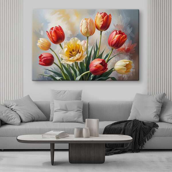 Skupina tulipánů ve váze Skupina tulipánů ve váze