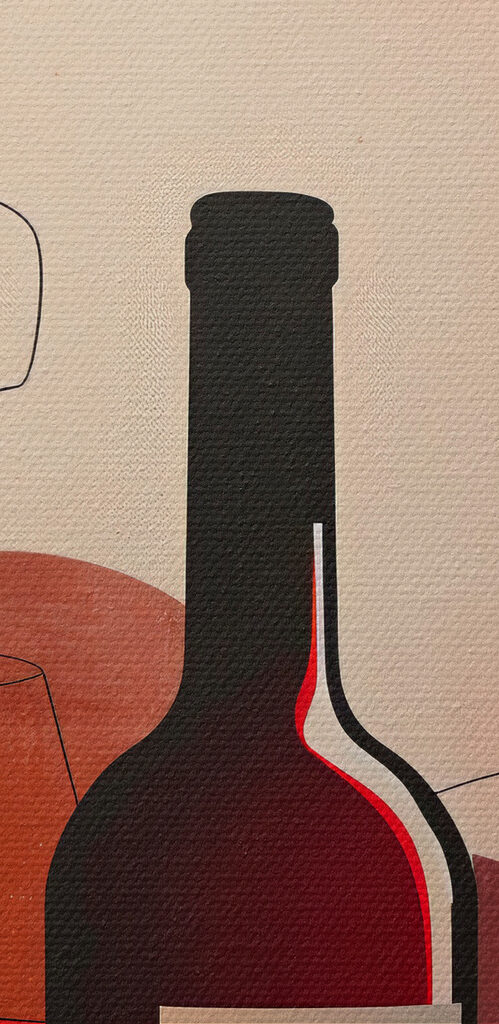 Bottle and glass of wine