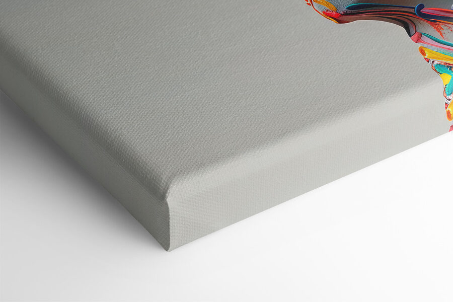 Detail obličeje s barvou