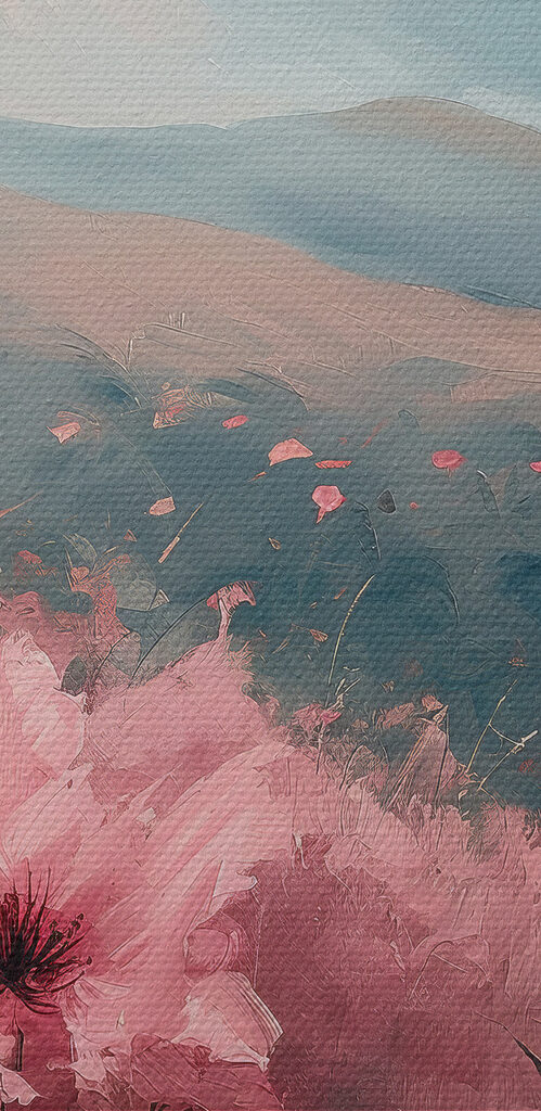 Field of pink flowers