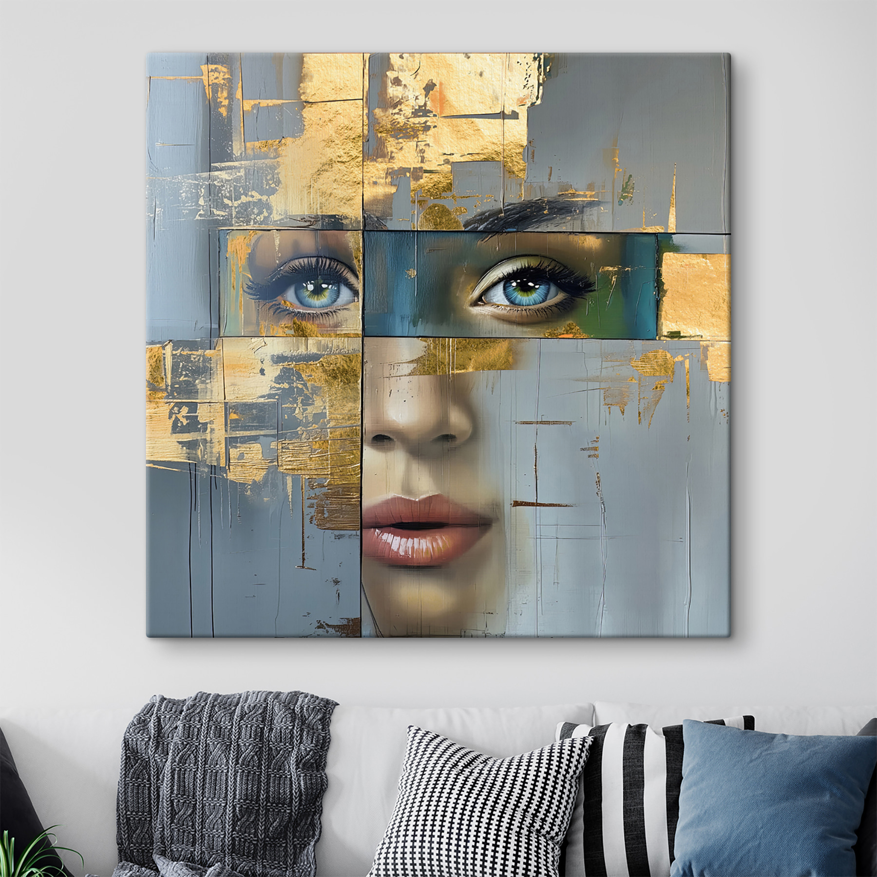 Painting of a woman's face