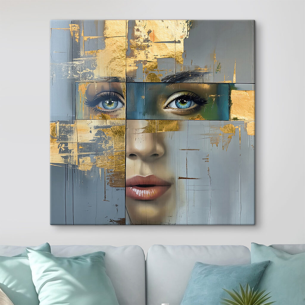 Painting of a woman's face