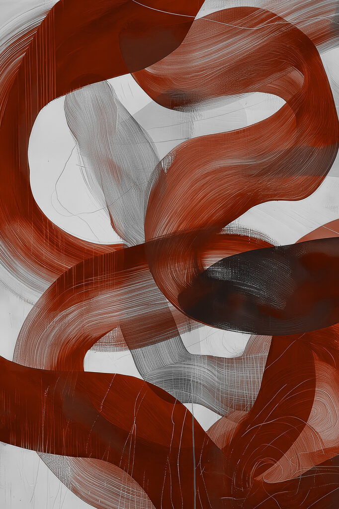 Red and white swirls