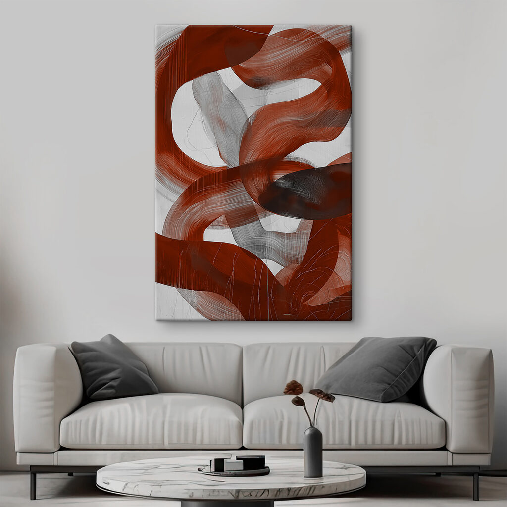 Red and white swirls