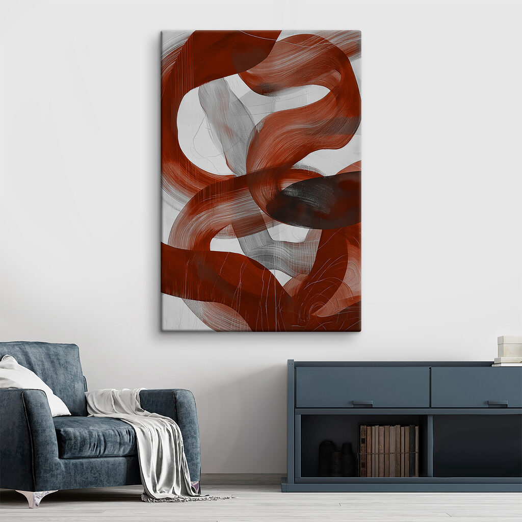 Red and white swirls