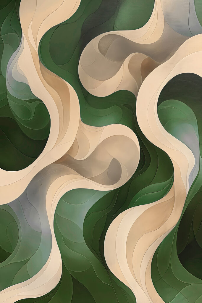 Green and white wavy pattern