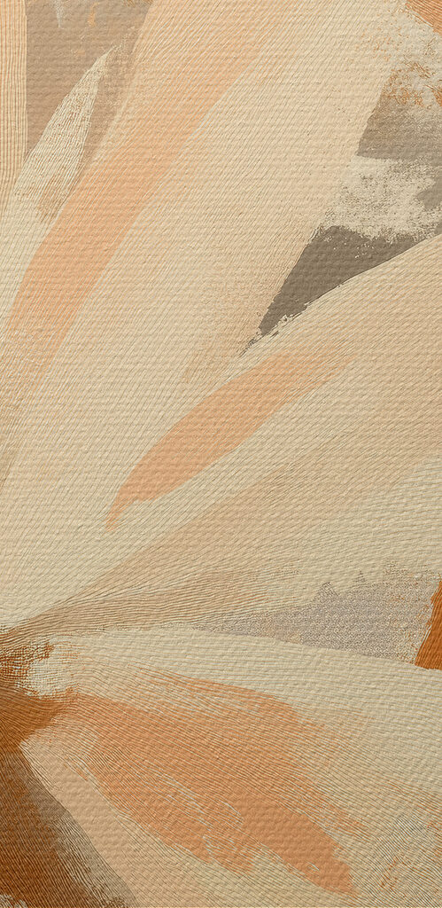 Abstract floral design in warm tones