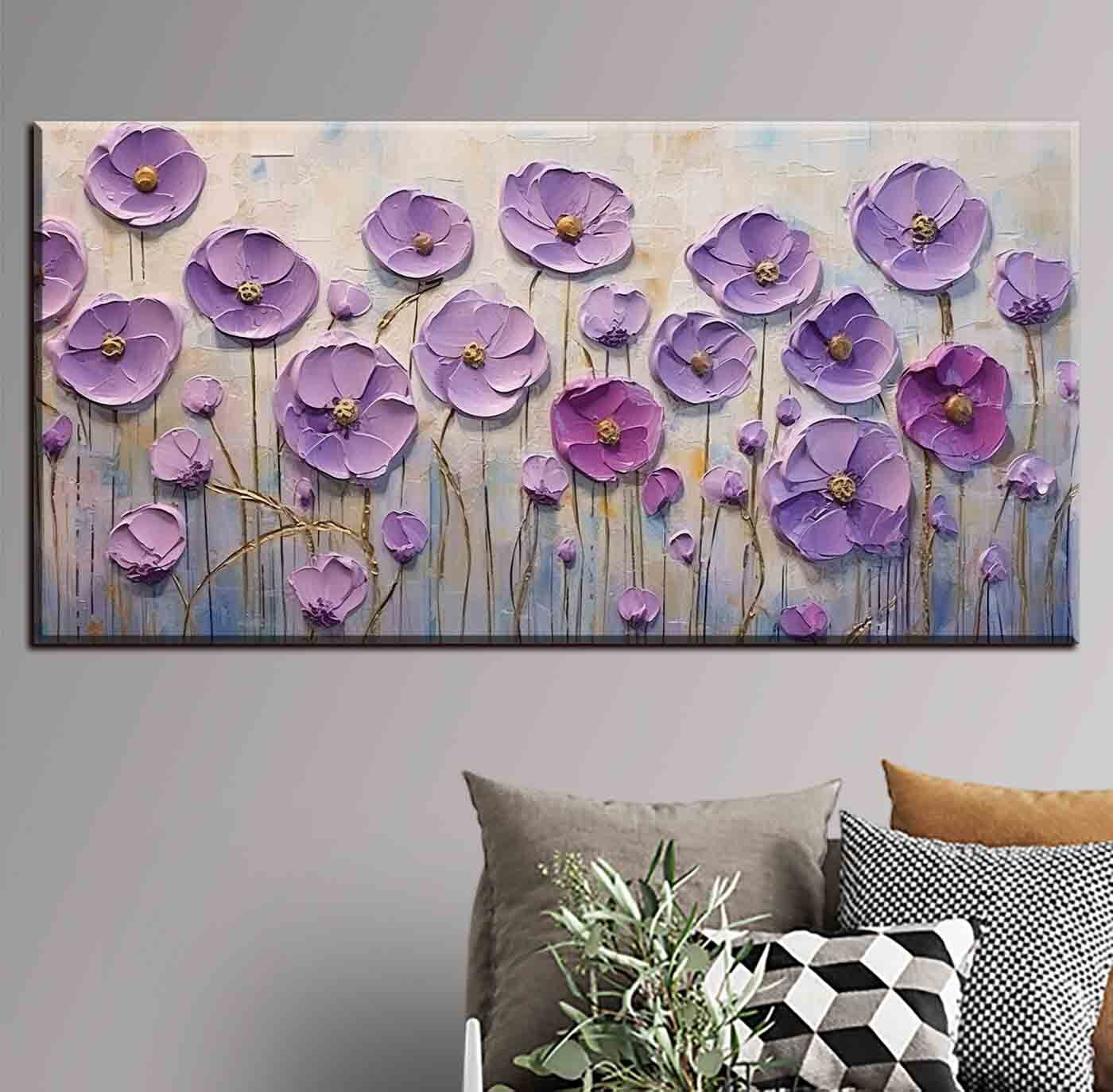 Painting of purple flowers