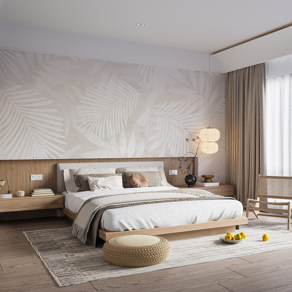 White leaves on a light background