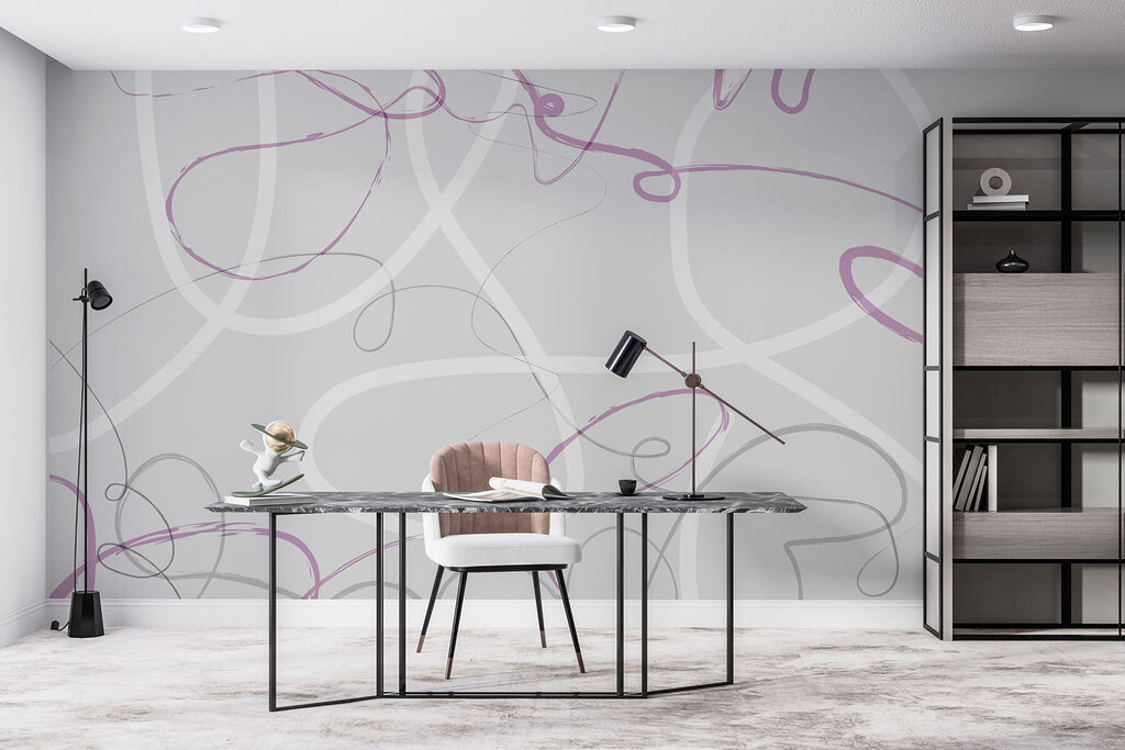 Purple and grey swirls