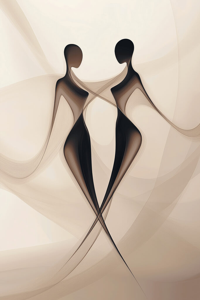 Couple of women in black and white Couple of women in black and white