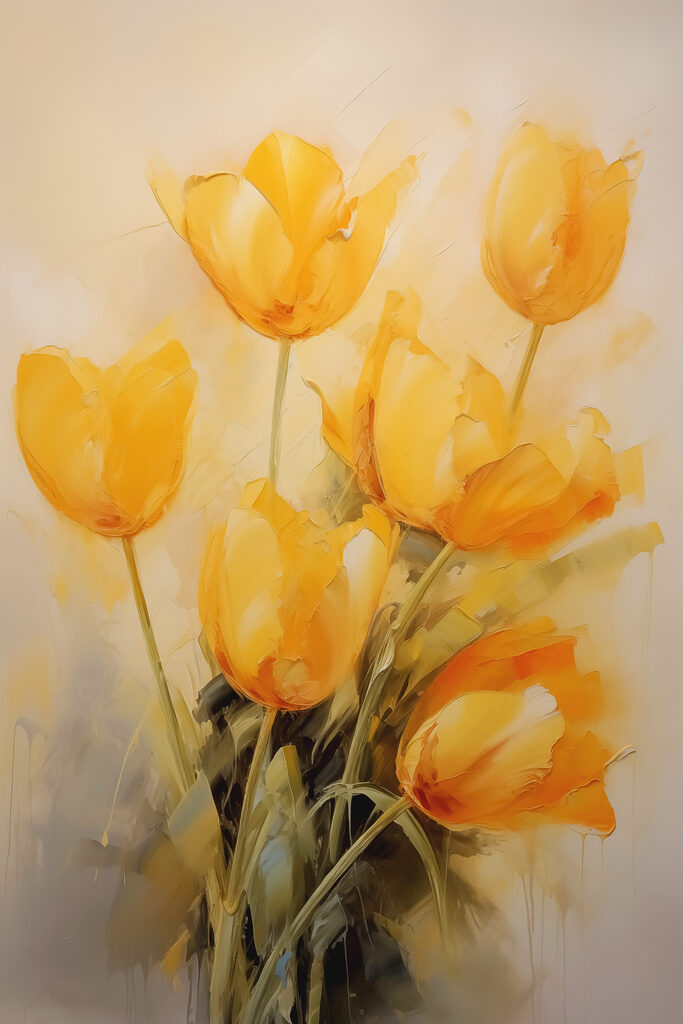 Painting of yellow flowers