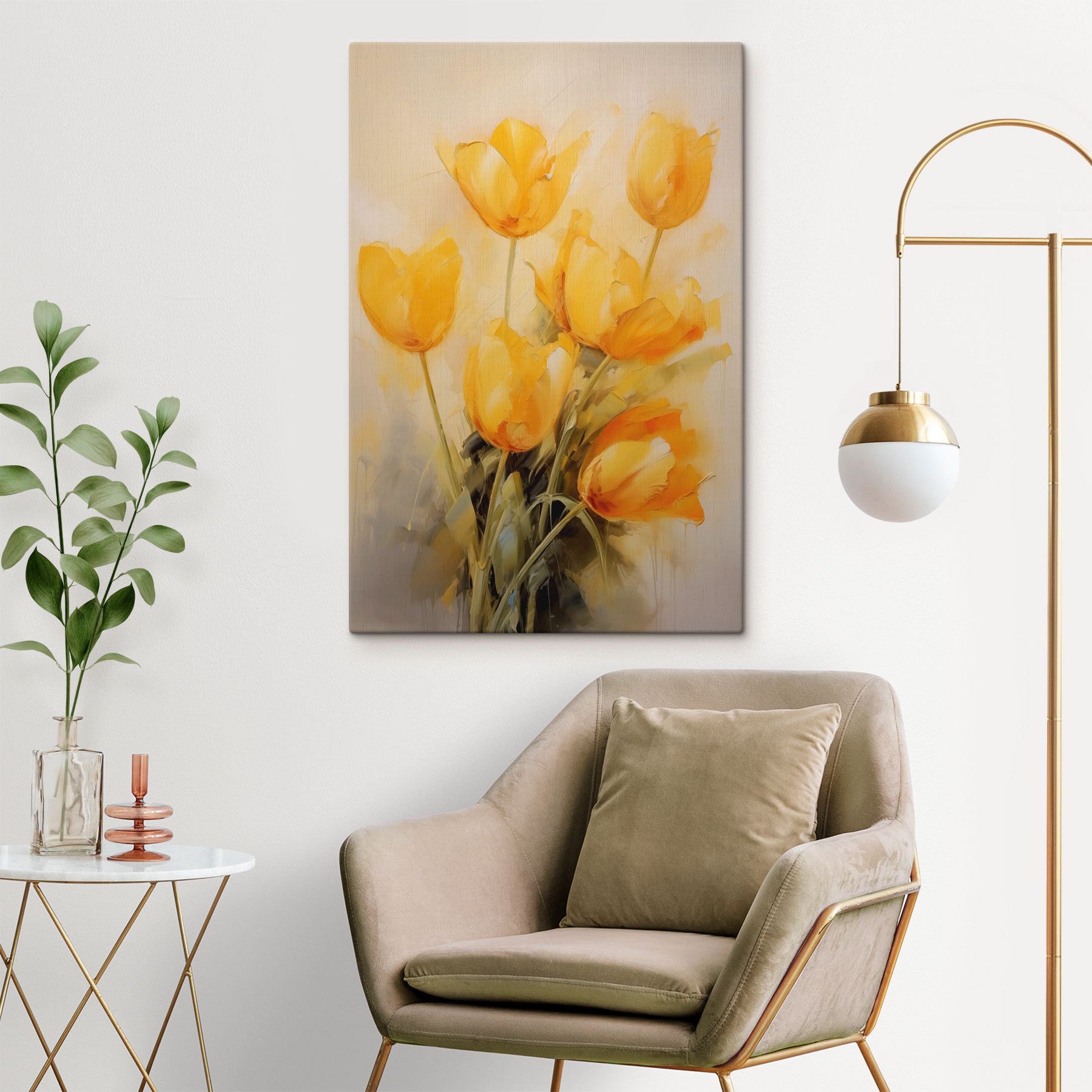 Painting of yellow flowers
