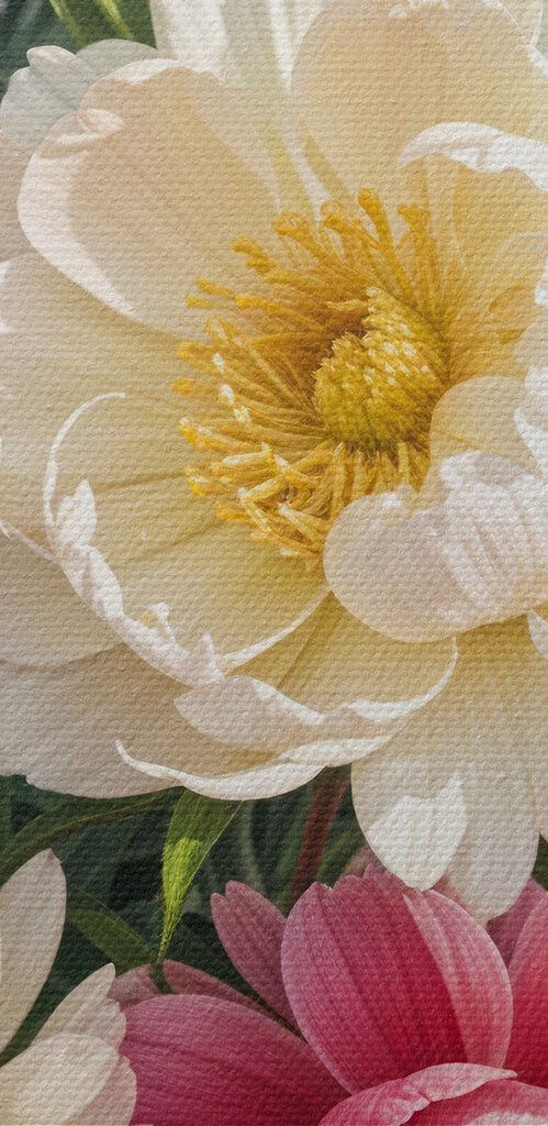 Bouquet of flowers with leaves