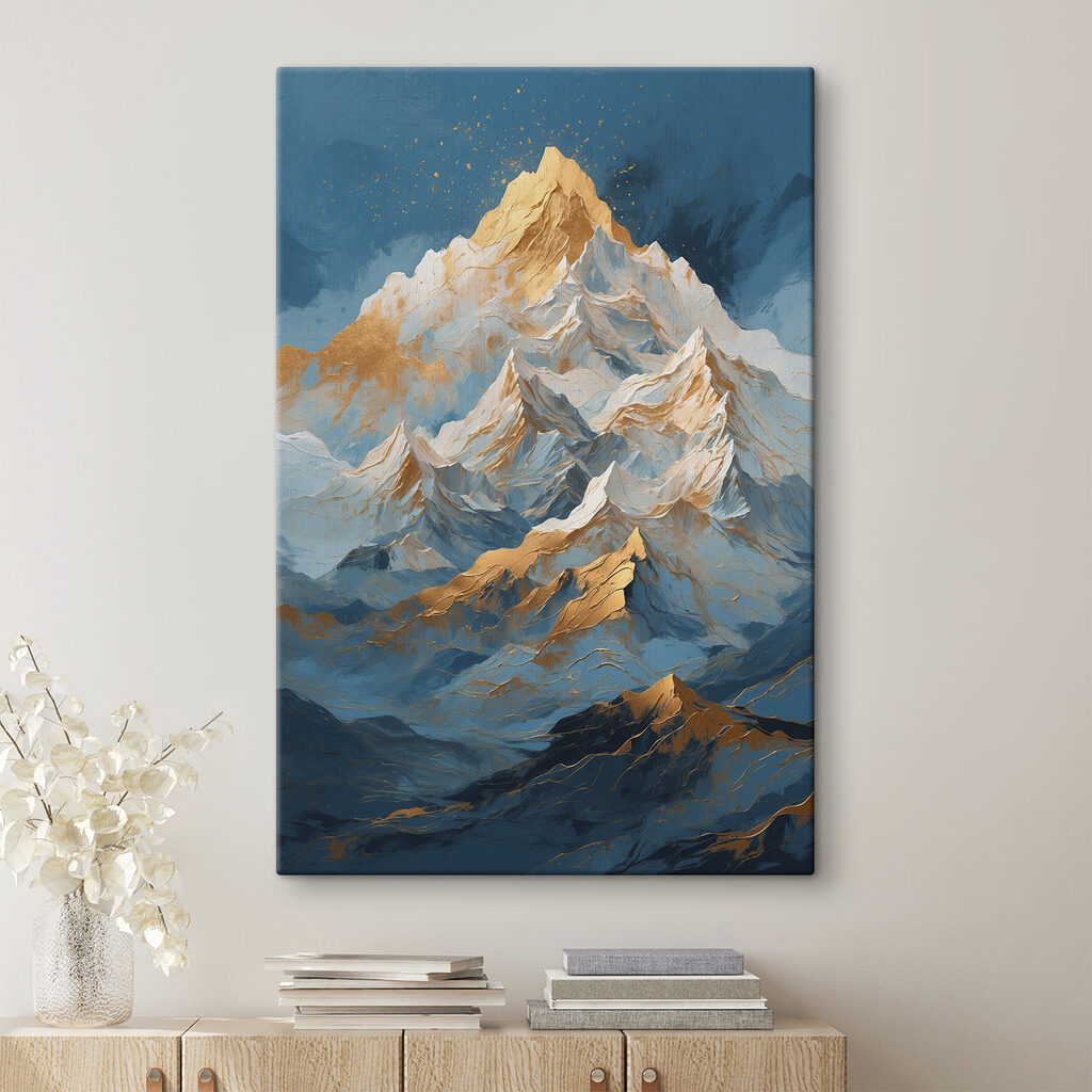 Sun-kissed Peaks Touching Sky