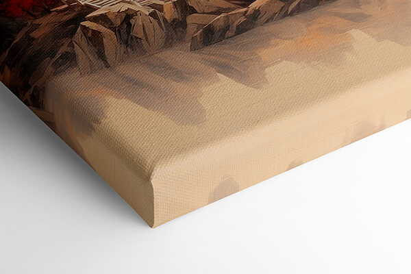 Painting of a temple in the mountains Painting of a temple in the mountains