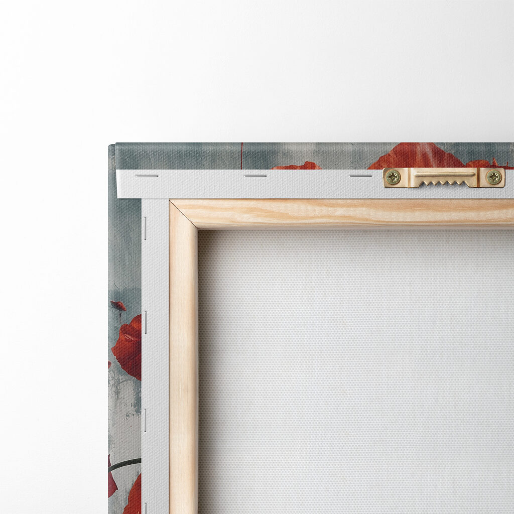 Woman with red flowers on her head