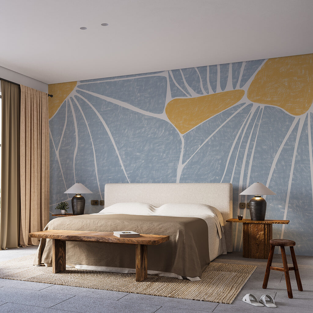 Blue and yellow pattern