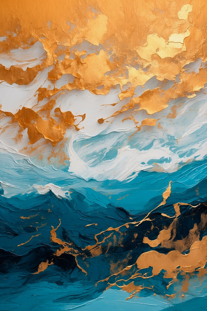 Waves of color dance together beautifully