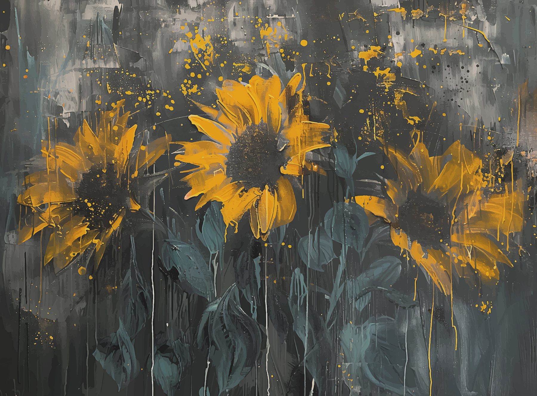 Painting of yellow flowers