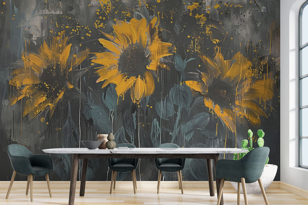 Painting of yellow flowers