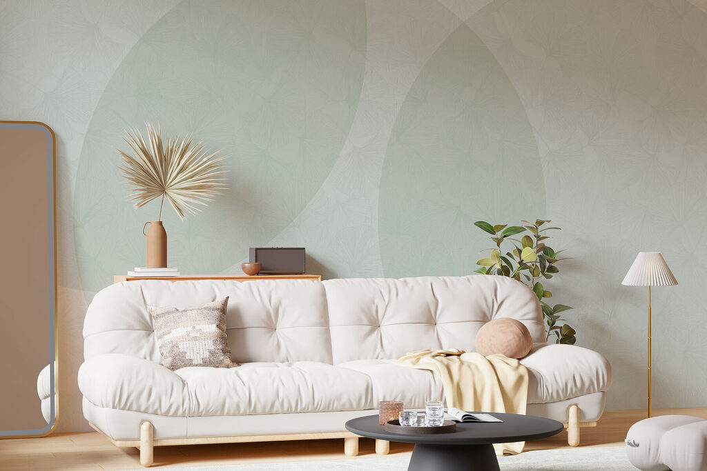 White and green background with circles and lines White and green background with circles and lines