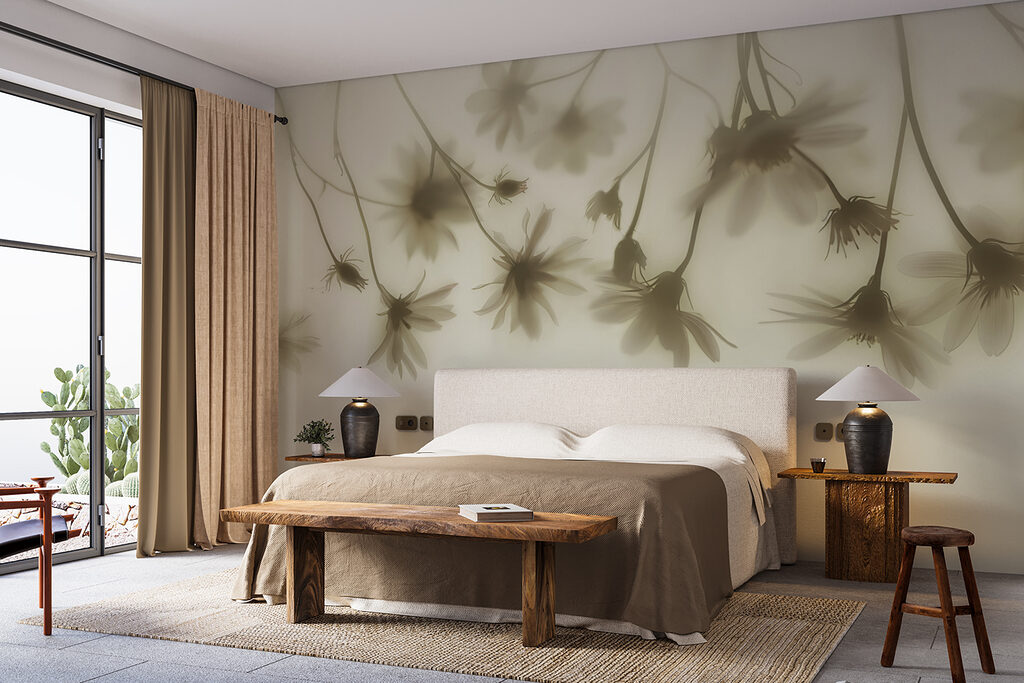 Group of flowers on a white background