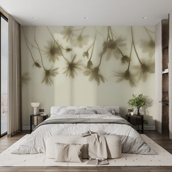 Group of flowers on a white background