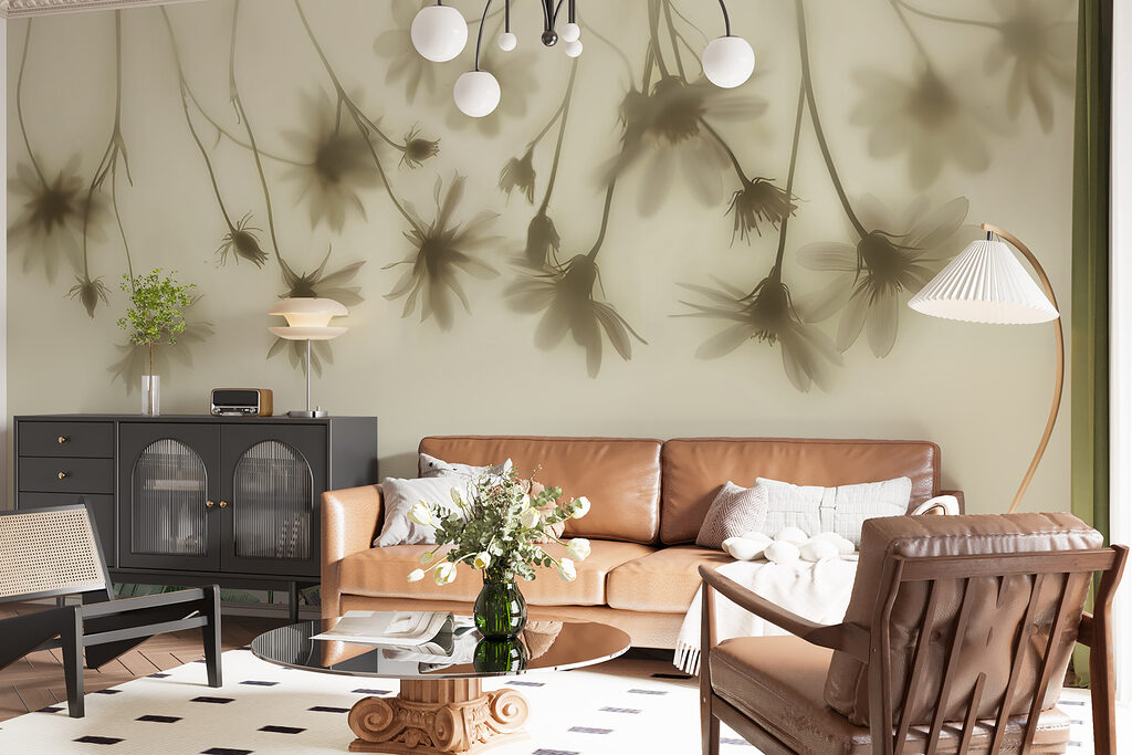 Group of flowers on a white background