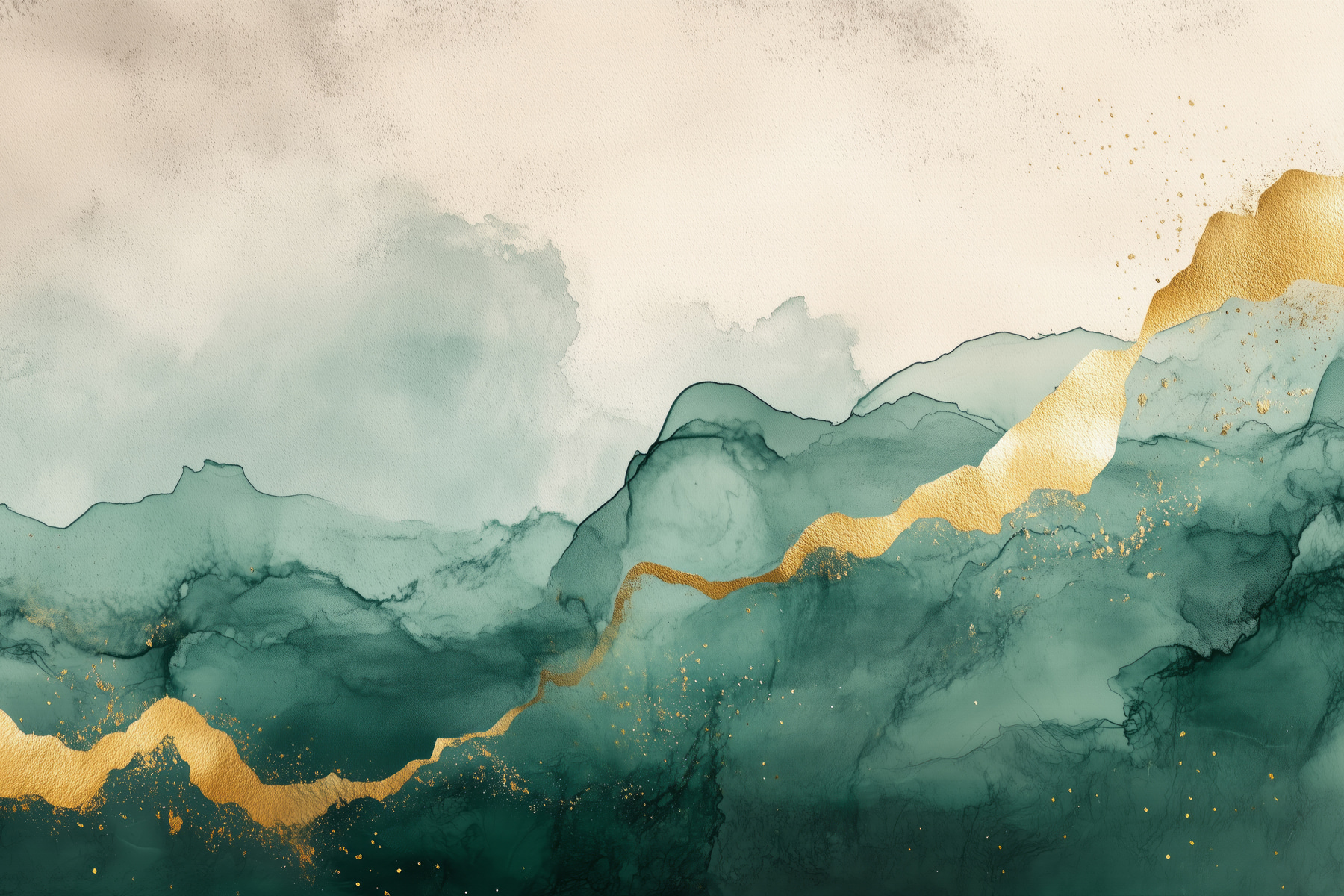 Emerald hills under a shimmering sky Emerald hills under a shimmering sky