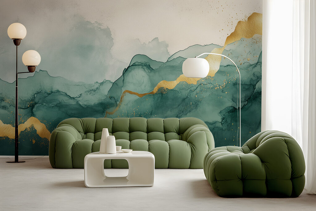 Emerald hills under a shimmering sky Emerald hills under a shimmering sky