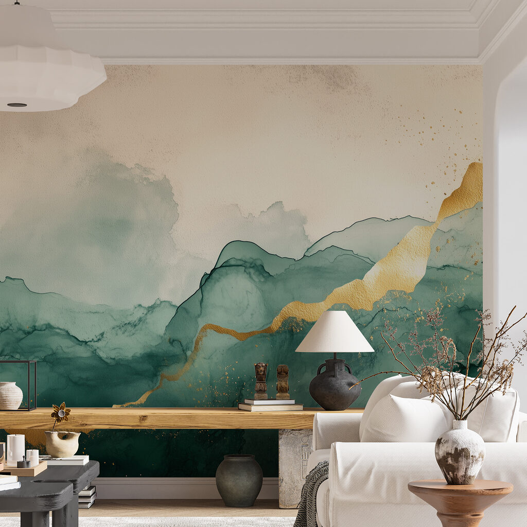 Emerald hills under a shimmering sky Emerald hills under a shimmering sky