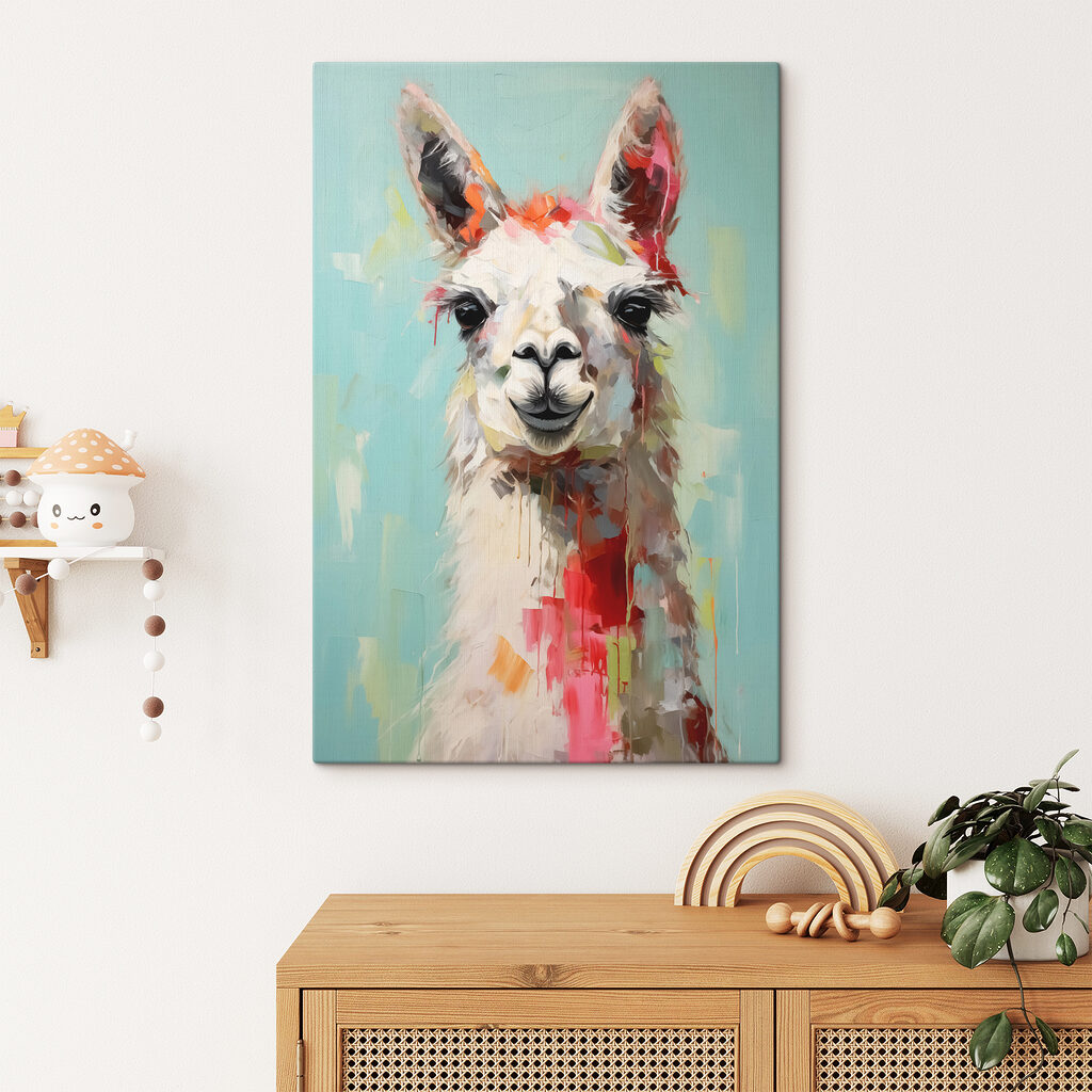 Painting of a llama