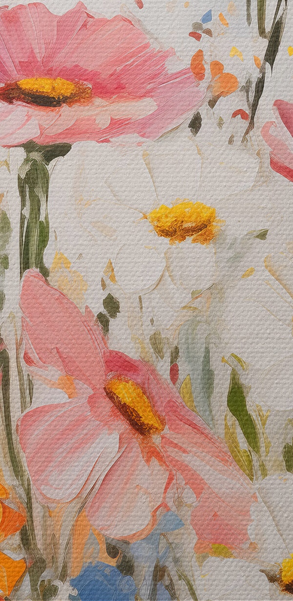 Painting of flowers on a wall Painting of flowers on a wall