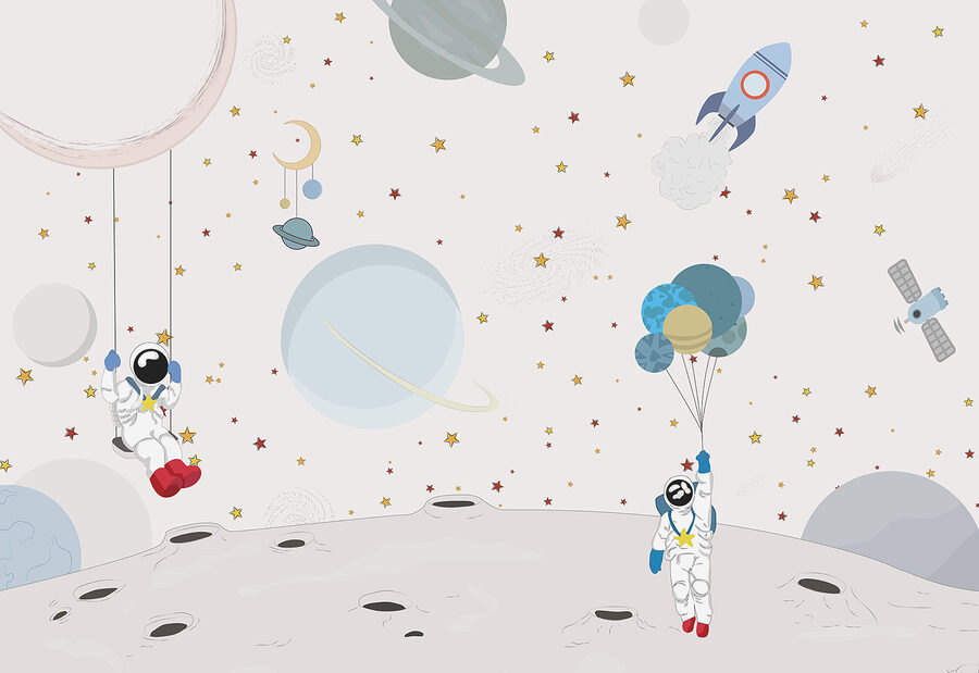 Karikatura astronautů na Měsíci Karikatura astronautů na Měsíci