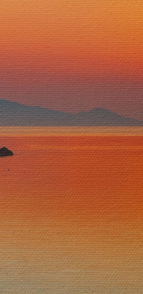 Sunset over a body of water