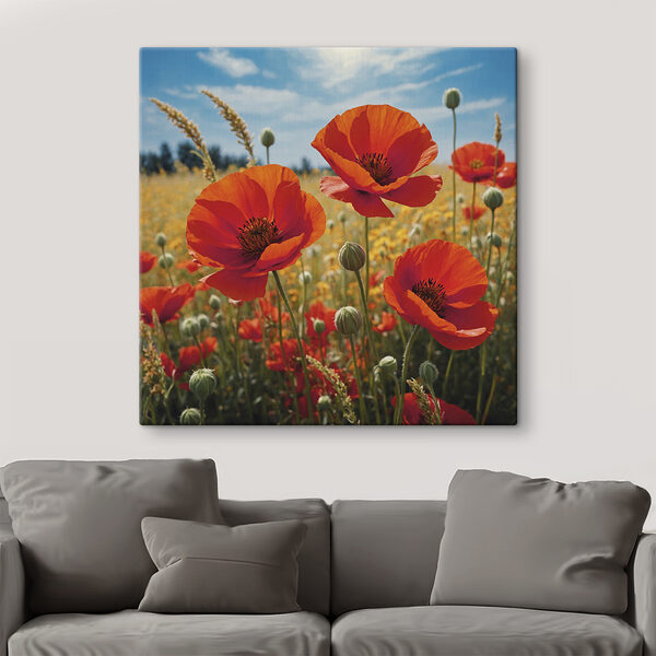 Group of red flowers