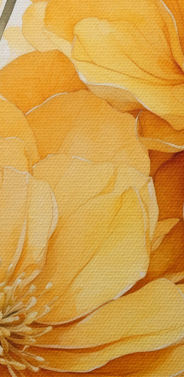 Malba oranžových květů Malba oranžových květů