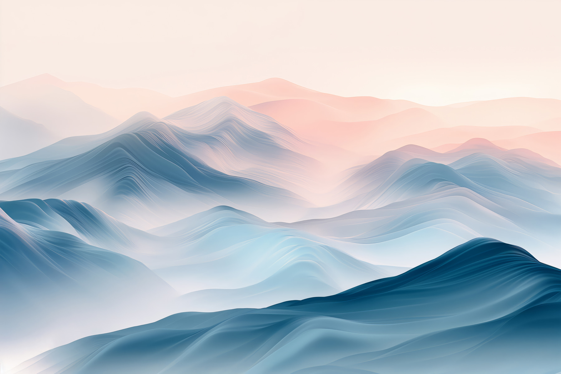 Landscape of mountains with fog Landscape of mountains with fog