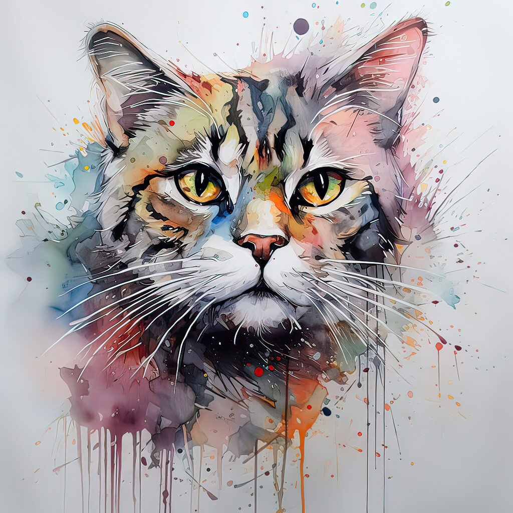 Painting of a cat