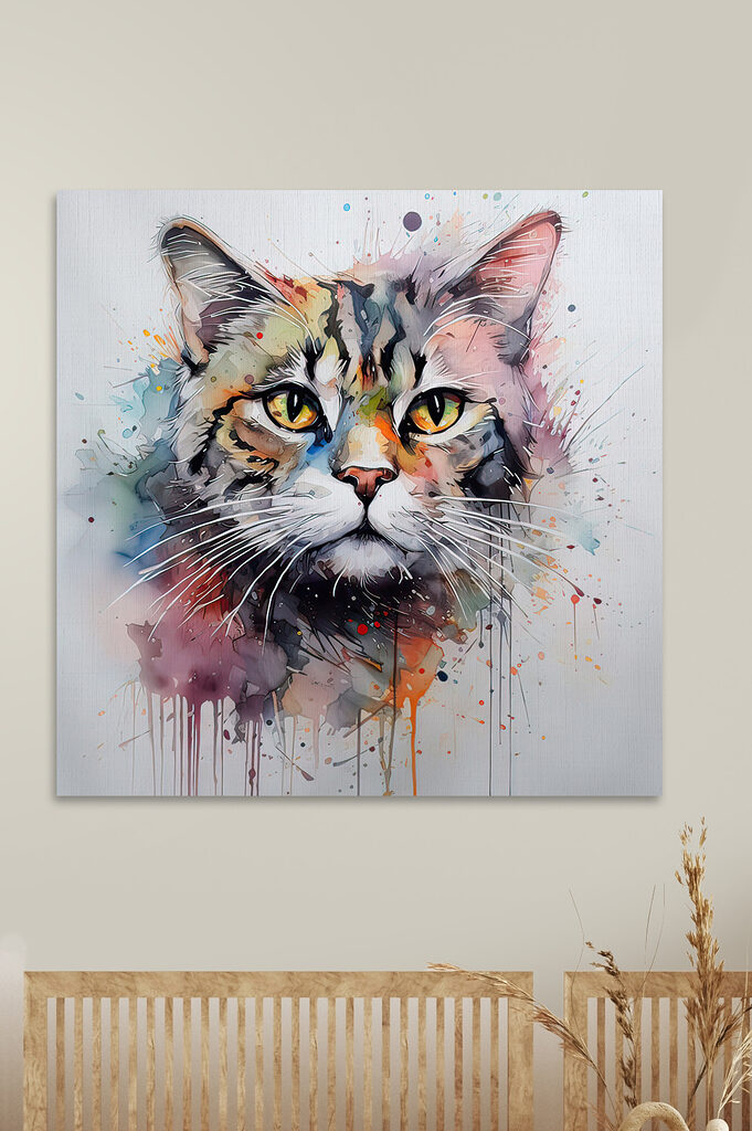 Painting of a cat