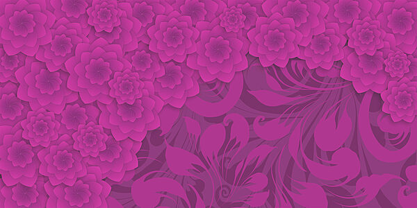 Purple and pink floral background