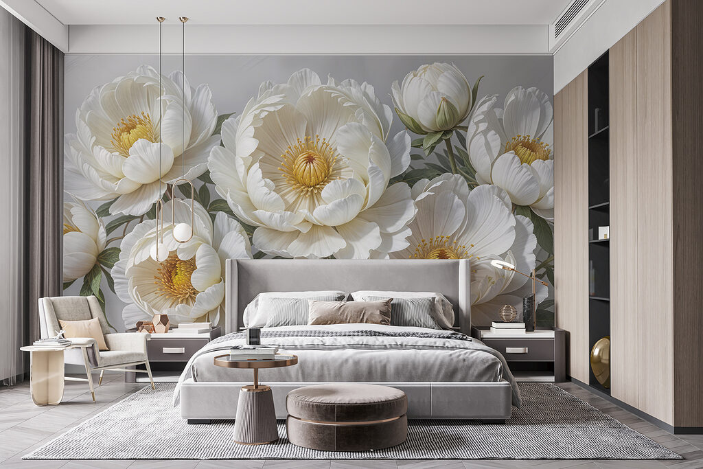 Group of white flowers Group of white flowers