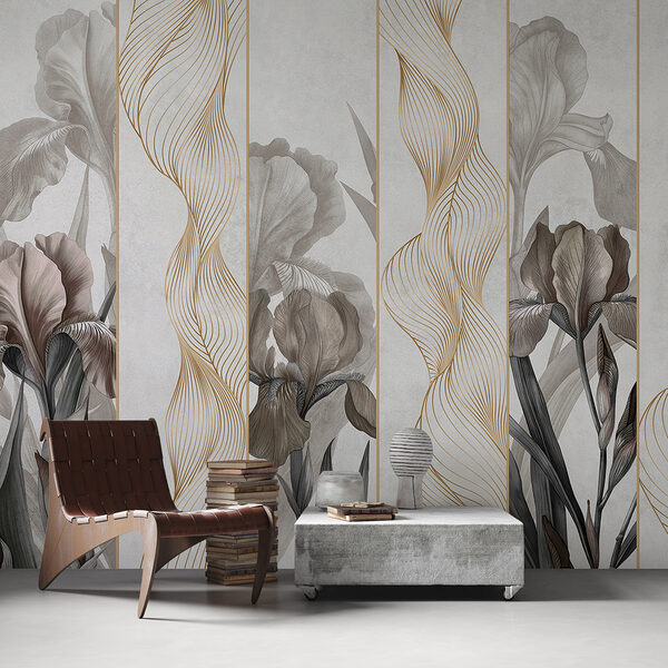 Elegantní vlny a květinový design Elegantní vlny a květinový design