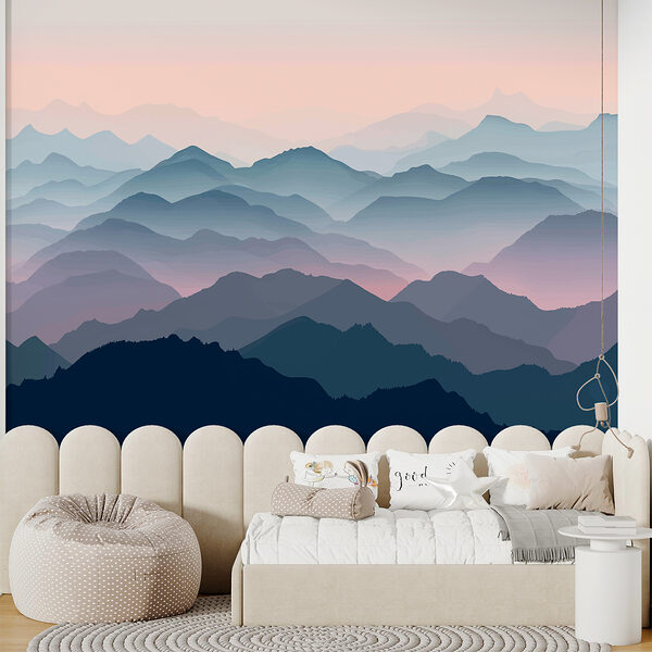 Krajina hor s mlhou Fototapeta Krajina hor s mlhou