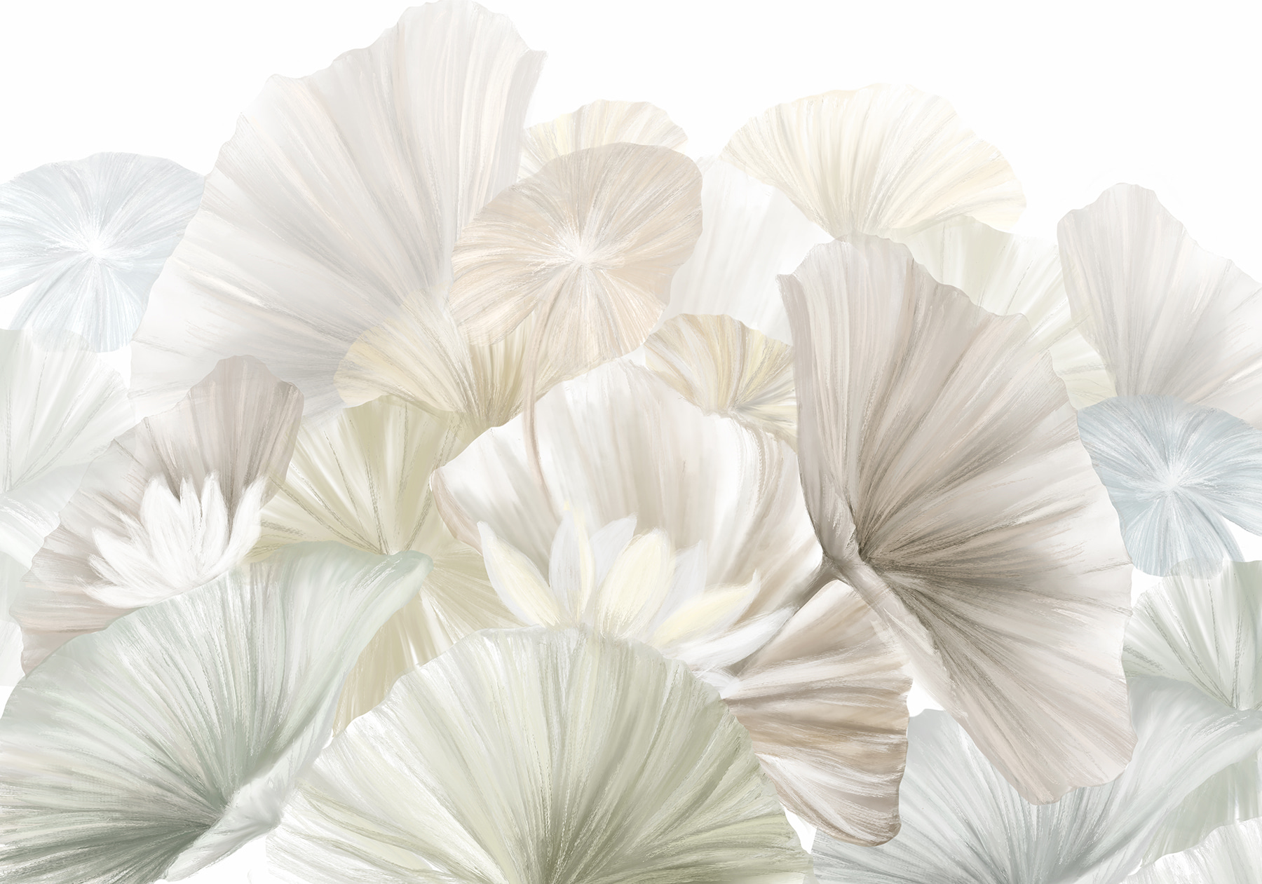 Group of white and grey leaves Group of white and grey leaves