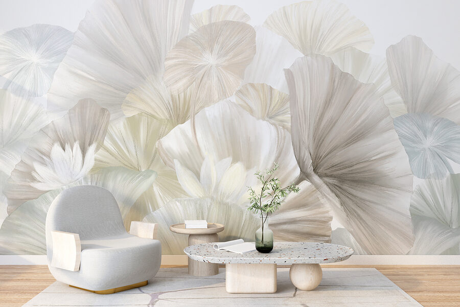 Group of white and grey leaves Group of white and grey leaves