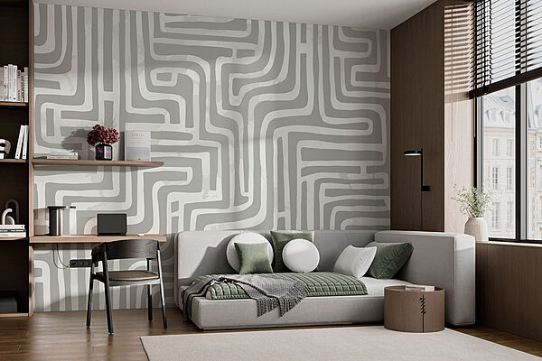 Fototapeta Fototapeta Šedobílé bludiště (Katalogové číslo: w08299v1)