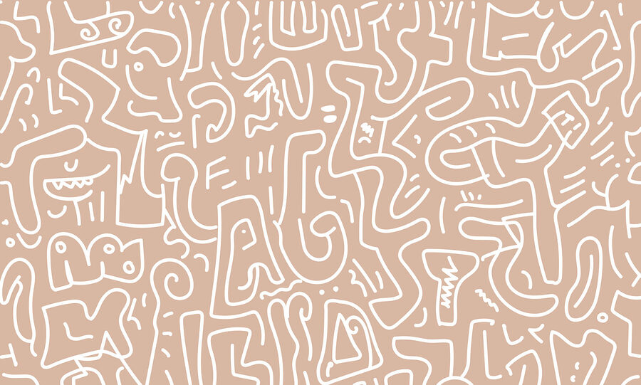 Wall murals Pattern of lines and shapes